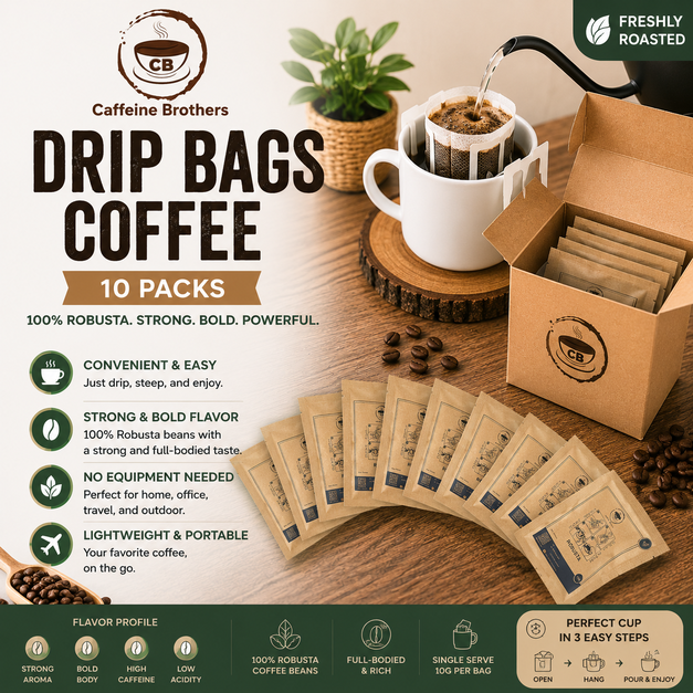 10 pcs. Coffee Drip Bags All Robusta