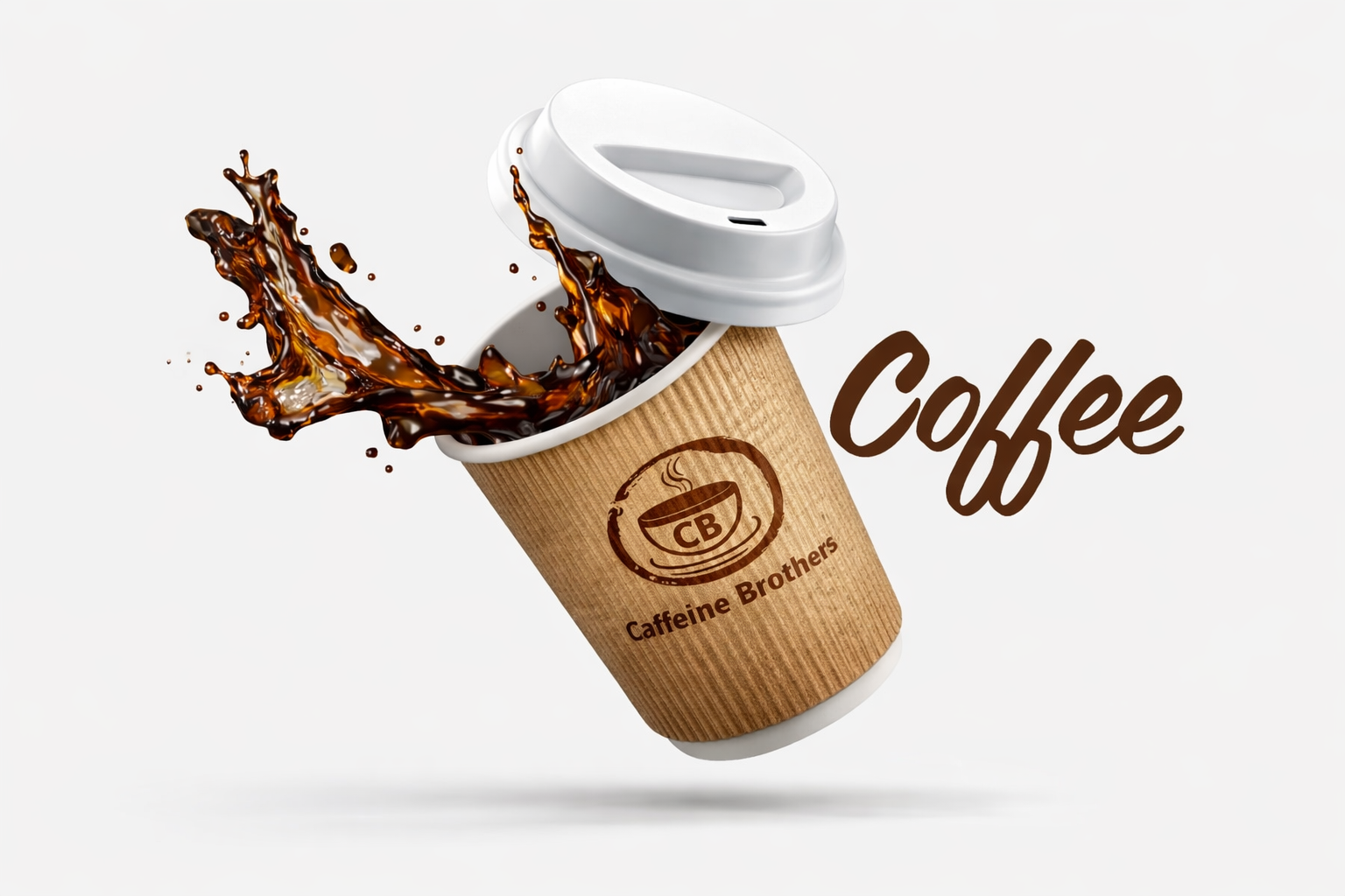 coffee splash caffeine brothers cup