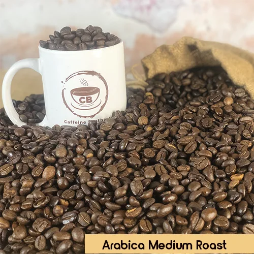 Arabica medium roast coffee sample bag