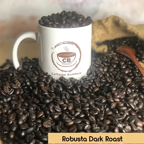Robusta dark roast coffee sample bag